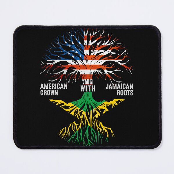 Item preview, American Grown With Jamaican Roots Tree Jamaica Flag designed and sold by MoHaCo.