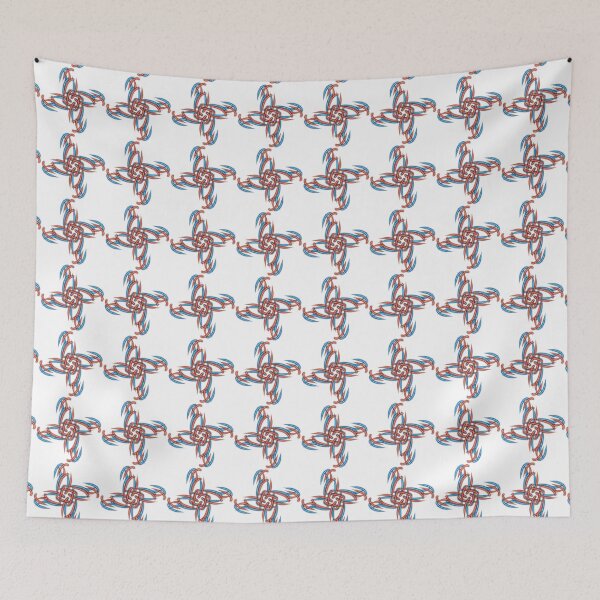 Item preview, Blue and red cross, abstract art designed and sold by Meo Design.