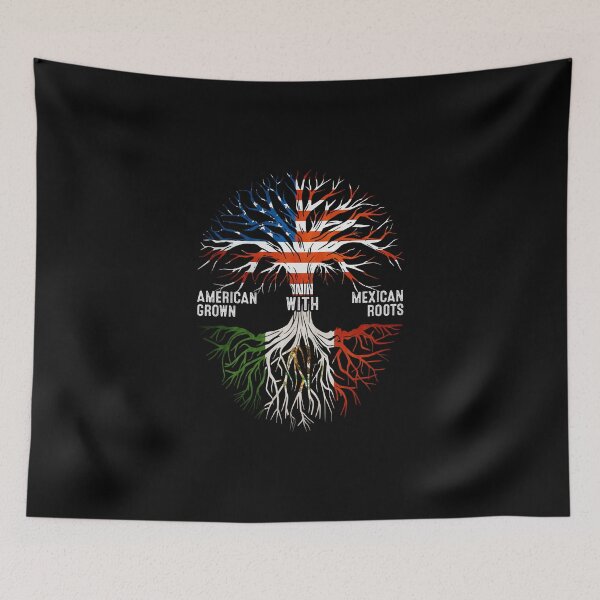 Item preview, American Grown With Mexican Roots Tree Mexico Flag designed and sold by MoHaCo.
