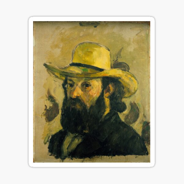 Item preview, 'Self Portrait in a Straw Hat' by Paul Cezanne (Reprint) designed and sold by Classic Visions Gallery.