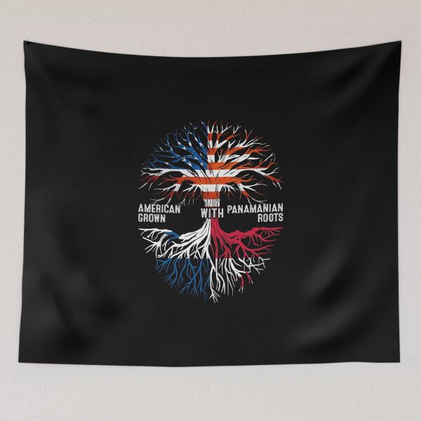 Item preview, American Grown With Panamanian Roots Tree Panama Flag designed and sold by MoHaCo.