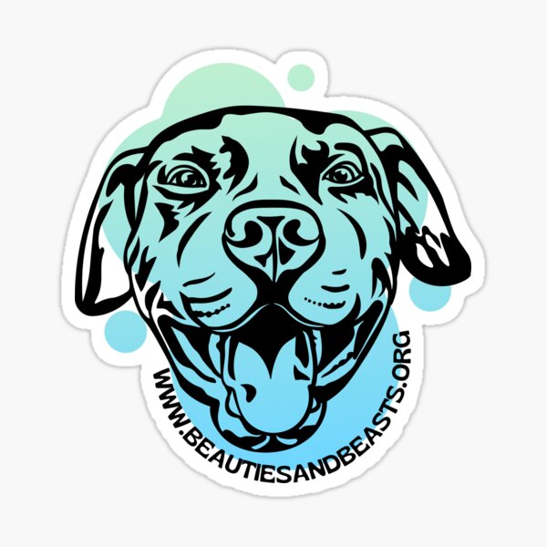 "Gradient Pitbull" Sticker For Sale By BeautiesBeasts | Redbubble