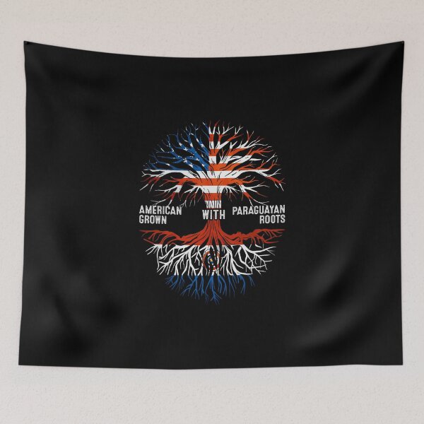 Item preview, American Grown With Paraguayan Roots Tree Paraguay Flag designed and sold by MoHaCo.