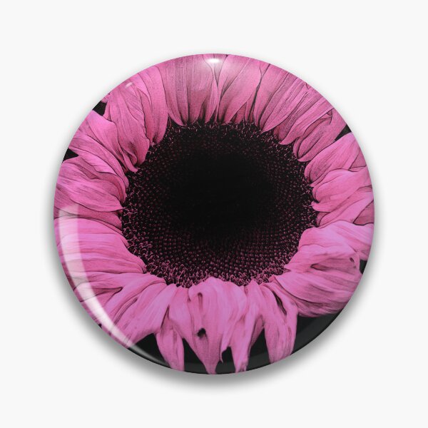 Item preview, Tantalizing Pink Sunflower Art On Chic Black Background designed and sold by DEC02.