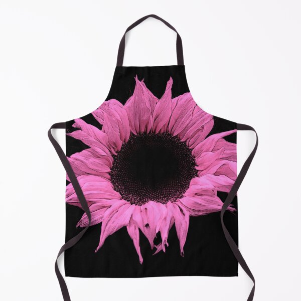 Item preview, Tantalizing Pink Sunflower Art On Chic Black Background designed and sold by DEC02.