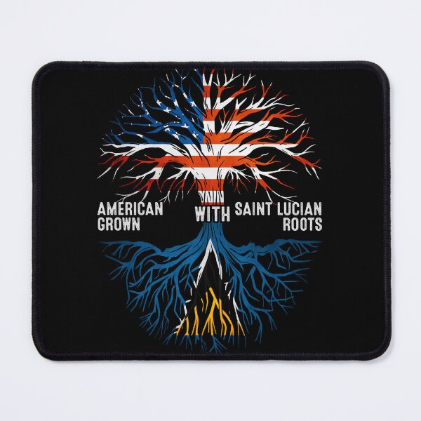Item preview, American Grown With Saint Lucian Roots Saint Lucia Flag designed and sold by MoHaCo.