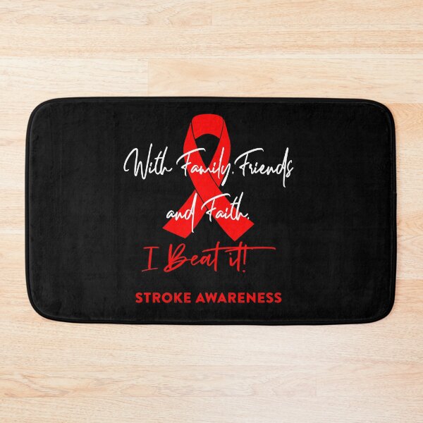 Item preview, Stroke Warrior - With Family, Friends, and Faith - I BEAT IT! designed and sold by Robbsyn.