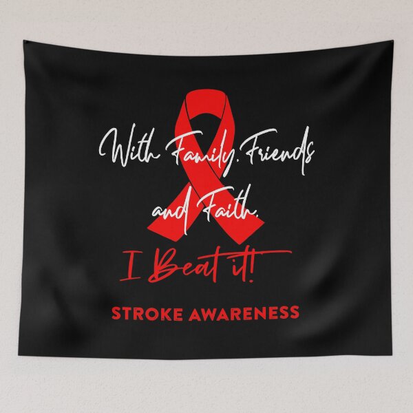 Item preview, Stroke Warrior - With Family, Friends, and Faith - I BEAT IT! designed and sold by Robbsyn.
