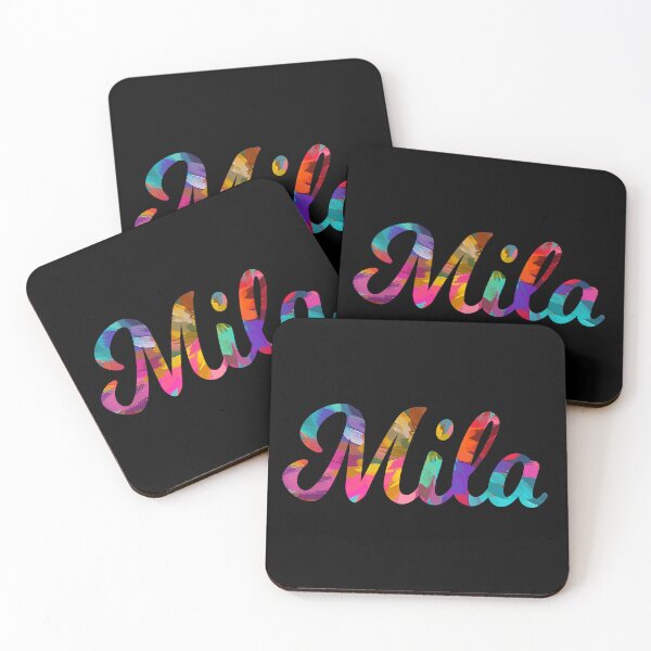 Item preview, Mila abstract painting girl's name designed and sold by ComicKitsch.