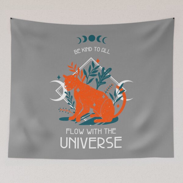 Item preview, Cat Designs T-ShirtFlow With The Universe Design designed and sold by YonagoTottori.