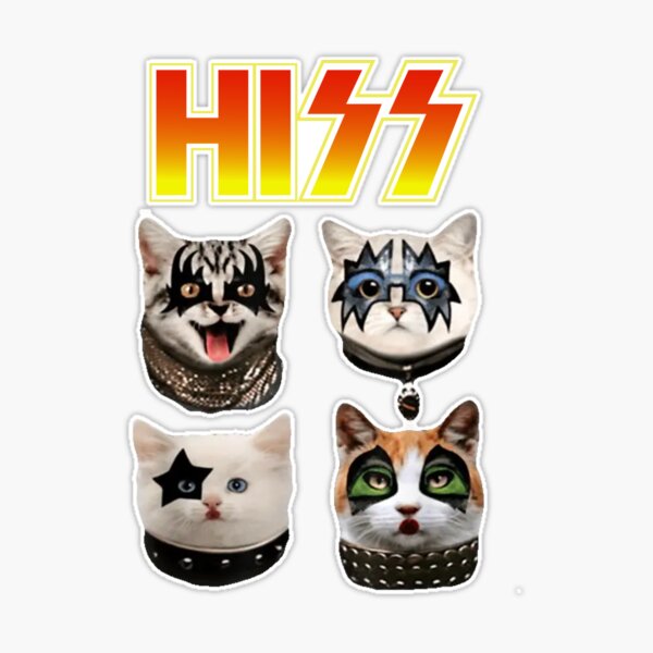 Hiss Funny Cats Kittens Stickers Iron On Stickers Heat Transfer