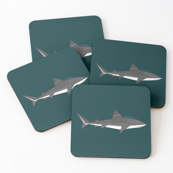 Item preview, Geometric Tiger Shark without background designed and sold by Caseymakesart.