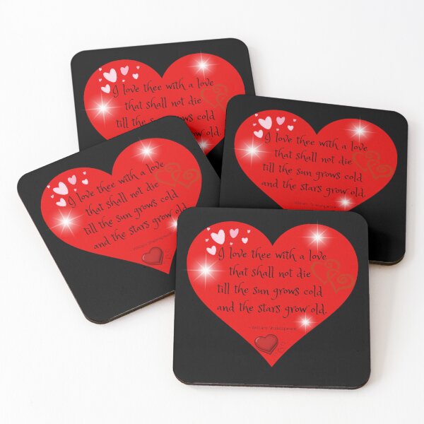 Item preview, I love thee with a love that shall not die till the sun grows cold and the stars grow old.  ~ Wiliam Shakespeare designed and sold by Edenglow Prints & Peculiars.
