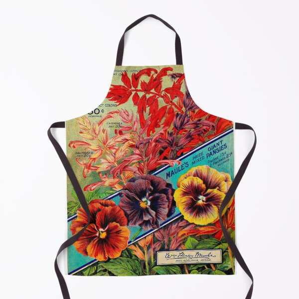 Item preview, Vintage Maule's Novelty Salvia & Giant Pansies Floral Ad designed and sold by MochaMeli.