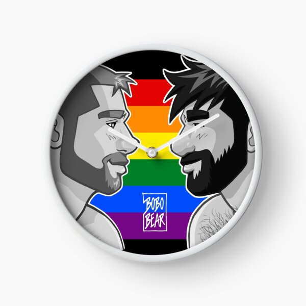 ADAM + BEN - GAYPRIDE - BLACK/WHITE Clock
