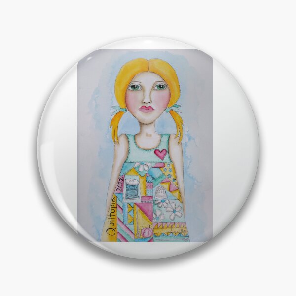 Item preview, Quiltopia girl designed and sold by Funartbypato.