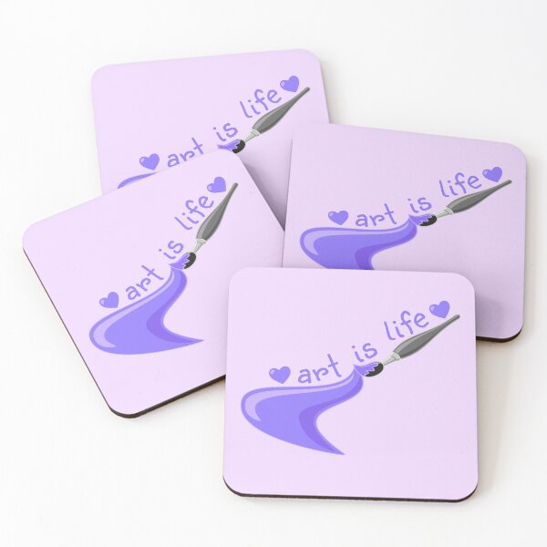 Item preview, ART IS LIFE Purple Paintbrush designed and sold by everything4eva.