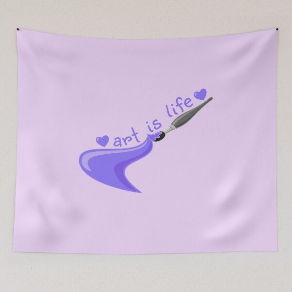 Item preview, ART IS LIFE Purple Paintbrush designed and sold by everything4eva.