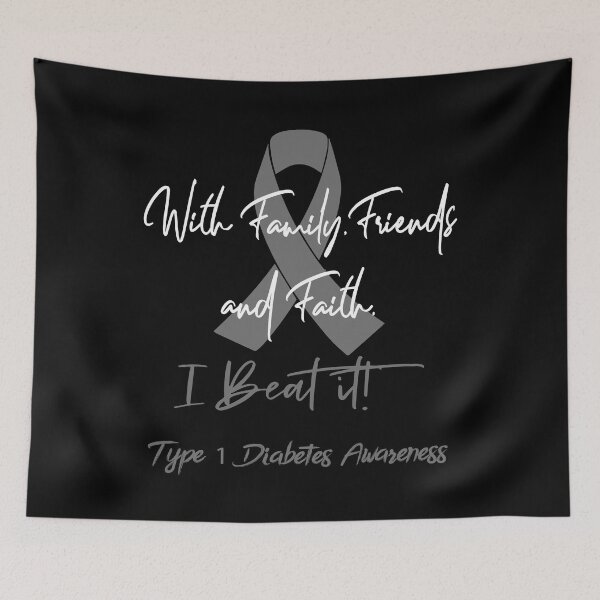 Item preview, Type 1 Diabetes Warrior - With Family, Friends, and Faith - I BEAT IT! designed and sold by Robbsyn.