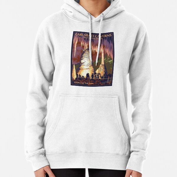 Carlsbad Caverns Temple of the Sun Vintage Travel Decal Pullover Hoodie