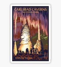 Carlsbad Caverns Temple of the Sun Vintage Travel Decal Sticker
