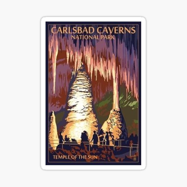 Carlsbad Caverns Temple of the Sun Vintage Travel Decal Sticker