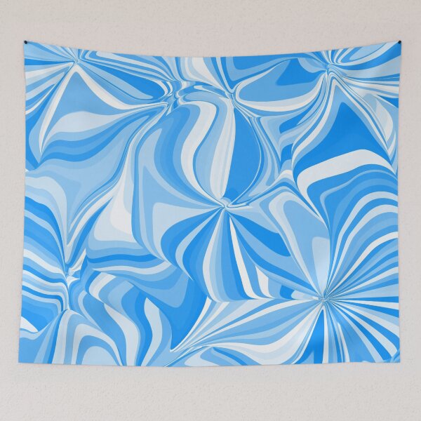 Item preview, Blue and White Swirly Trippy Abstract Pattern designed and sold by Deborah Camp.