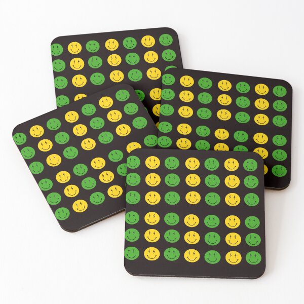 Item preview, Green and yellow trendy smiley faces designed and sold by Kandi Hohenberger.