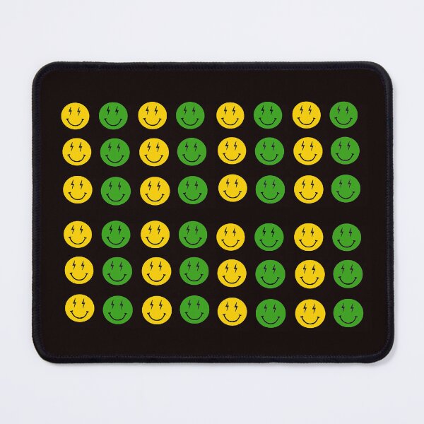 Item preview, Green and yellow trendy smiley faces designed and sold by Kandi Hohenberger.