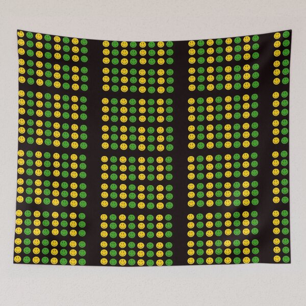 Item preview, Green and yellow trendy smiley faces designed and sold by Kandi Hohenberger.
