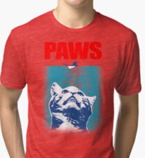 Paws, Cat parody Tri-blend T-Shirt