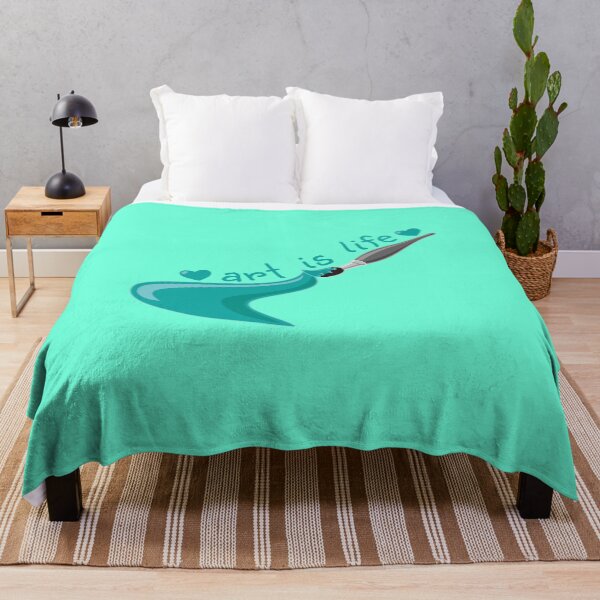 Item preview, ART IS LIFE Teal Paintbrush designed and sold by everything4eva.