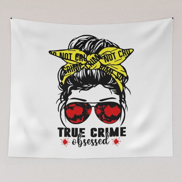 Item preview, True Crime Obsessed Messy Hair Bun Junkie Serial Killer Crime designed and sold by nwaja-art.