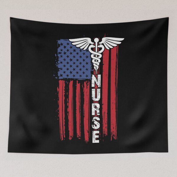 Item preview, Patriotic american usa flag registered nurse designed and sold by MollieCooper98.