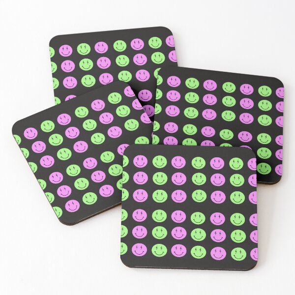 Item preview, Purple and green trendy smiley faces designed and sold by Kandi Hohenberger.