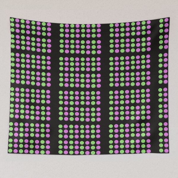 Item preview, Purple and green trendy smiley faces designed and sold by Kandi Hohenberger.