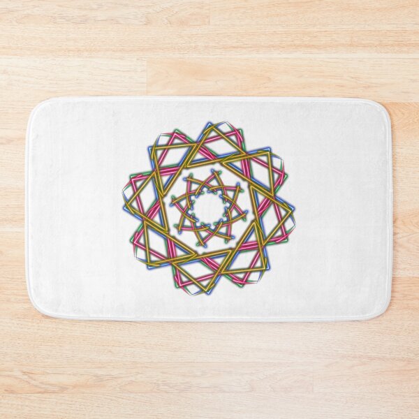 Item preview, multicolored eight pointed star, abstract art designed and sold by Meo Design.
