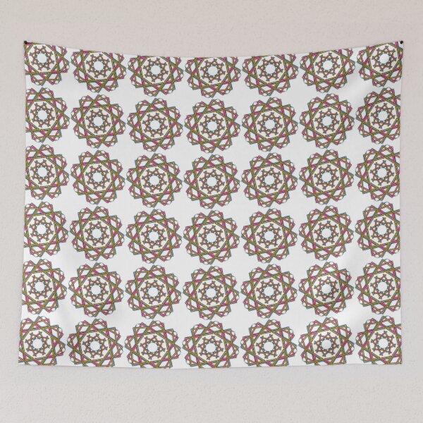 Item preview, multicolored eight pointed star, abstract art designed and sold by Meo Design.