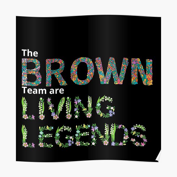 "Brown Family Monogram displays proud family characteristics" Poster