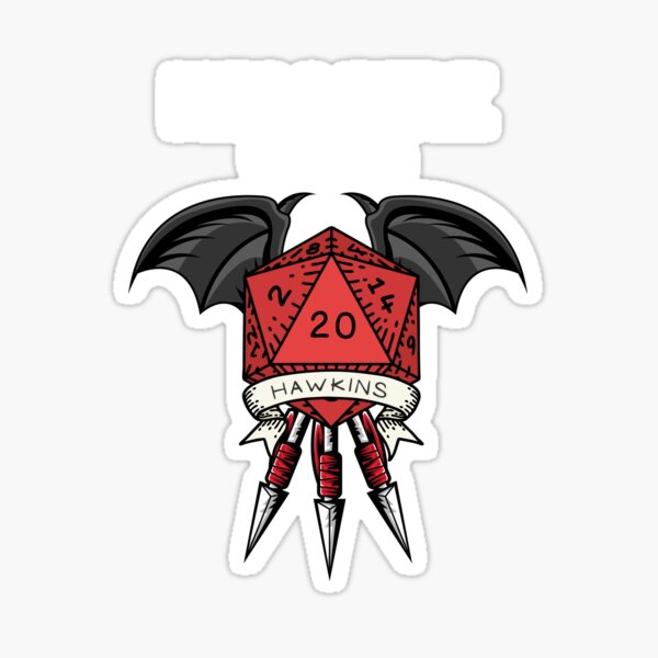 Item preview, Hellfire Club - Black - D20 with Wings- Hawkins designed and sold by Fenay Designs.