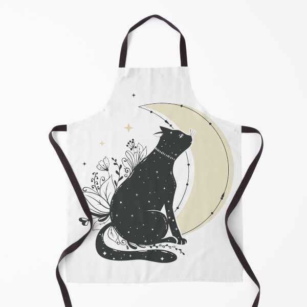 Item preview, Black Cat With Flower And The Moon designed and sold by superone8.