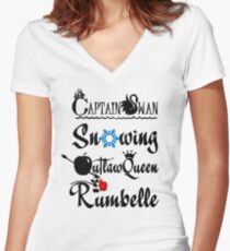 Ships Women's Fitted V-Neck T-Shirt