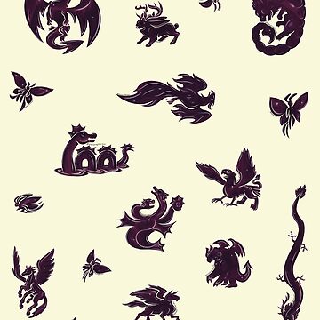 Artwork thumbnail, Metal Fantasy Creature Set Dark Purple by BlazeraptorGirl