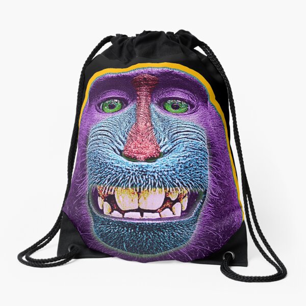 Baboon colored face Drawstring Bag