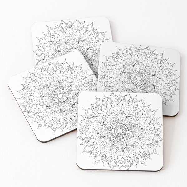 Item preview, Mandala Inspired Design in Black & White #5 designed and sold by ZenDrawings.