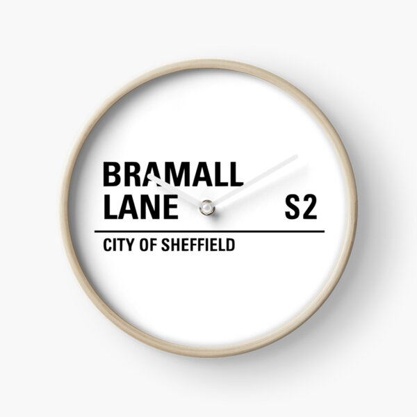 Sheffield , Bramall lane road sign design Clock