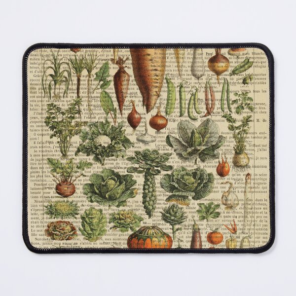 Item preview, Botanical print, on old book page - garden vegetables 2 designed and sold by Art by Lilia.