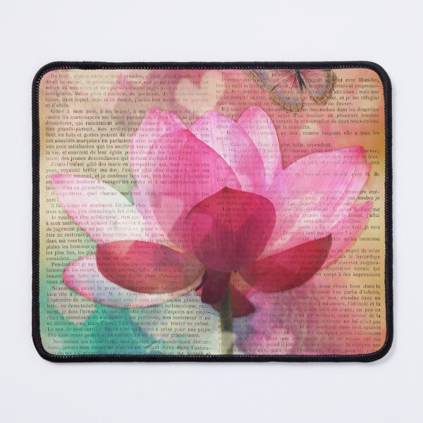 Item preview, Botanical print, on old book page - lotus designed and sold by Art by Lilia.