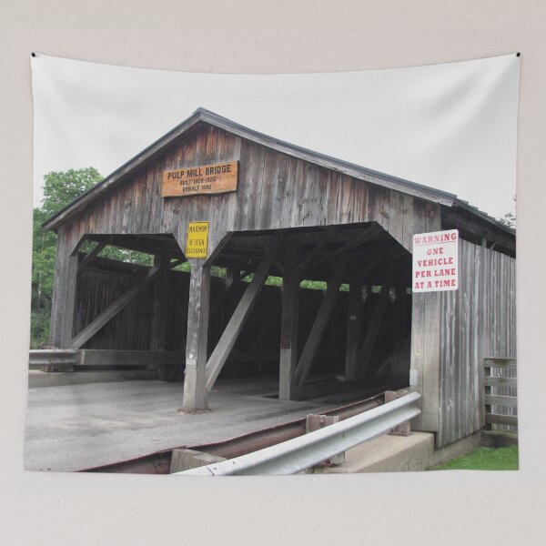 Item preview, Pulp Mill Covered Bridge Vermont designed and sold by gotucoveredart.