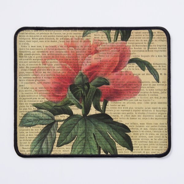 Item preview, Botanical print, on old book page - peony designed and sold by Art by Lilia.